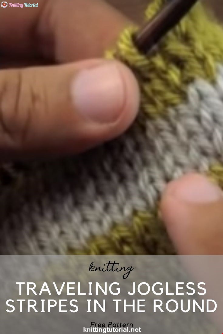 How to Knit Traveling Jogless Stripes in the Round