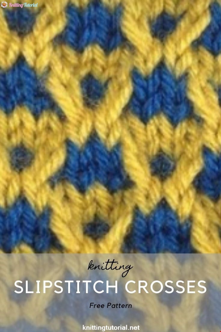 How to Knit the Slipstitch Crosses Stitch (English Style)
