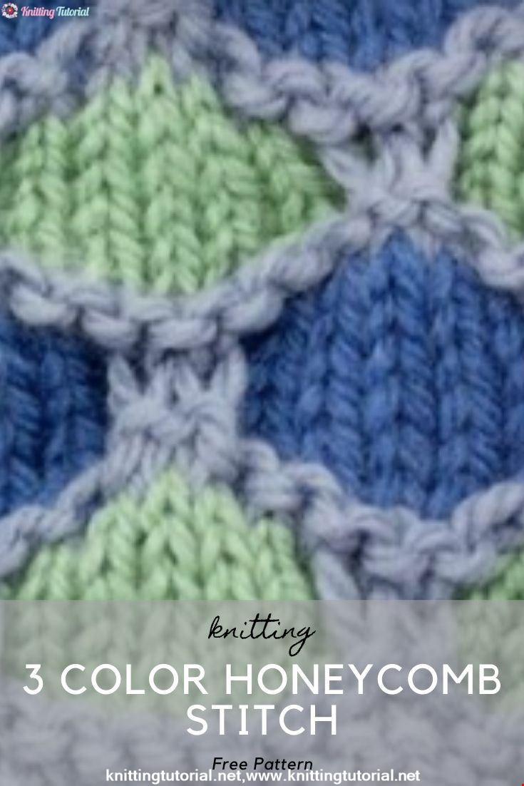 How to Knit the 3 Color Honeycomb Stitch