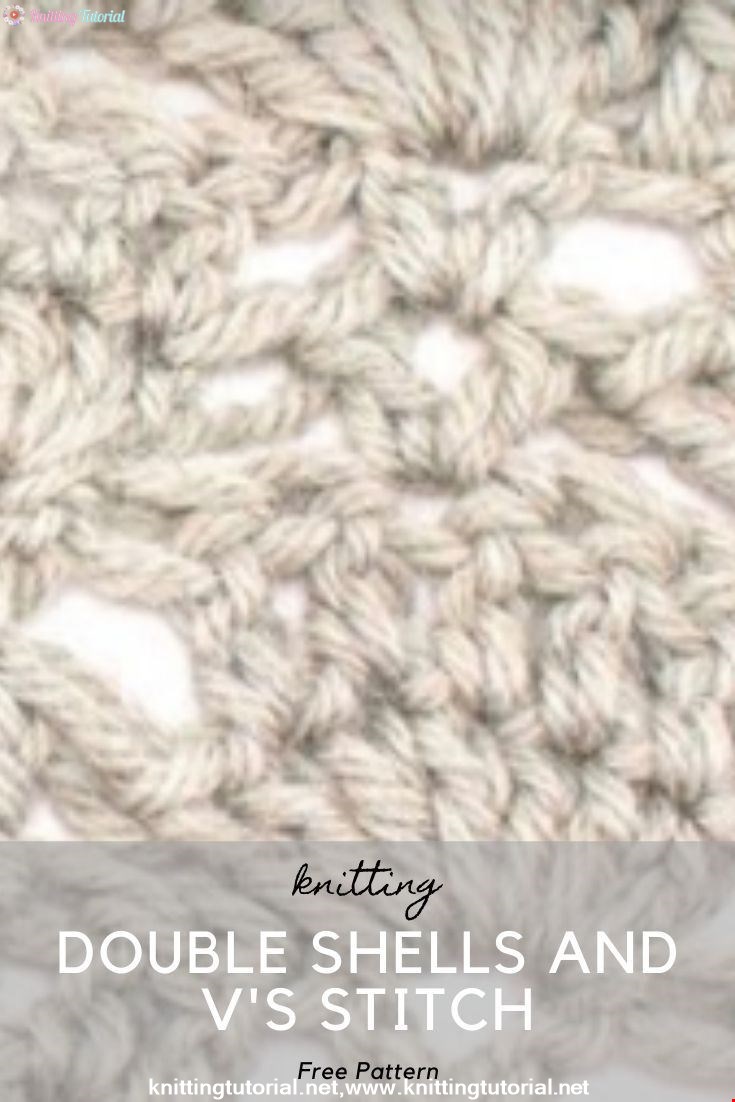 How to Crochet the Double Shells and V's Stitch