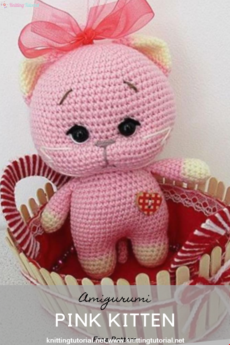 Amigurumi Pink Kitten Crochet Pattern