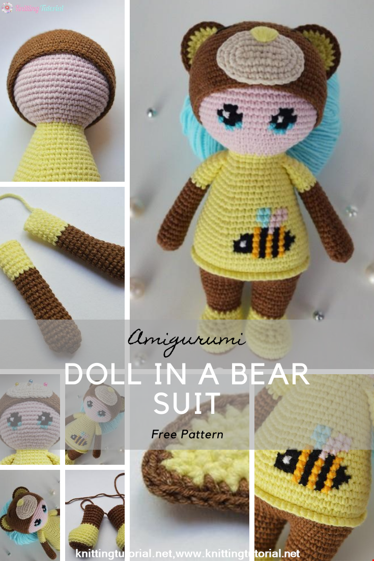 Doll In A Bear Suit Crochet Pattern