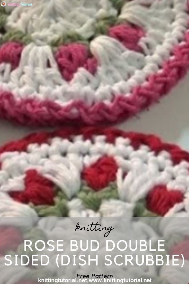 Rose Bud Double Sided (Dish Scrubbie)