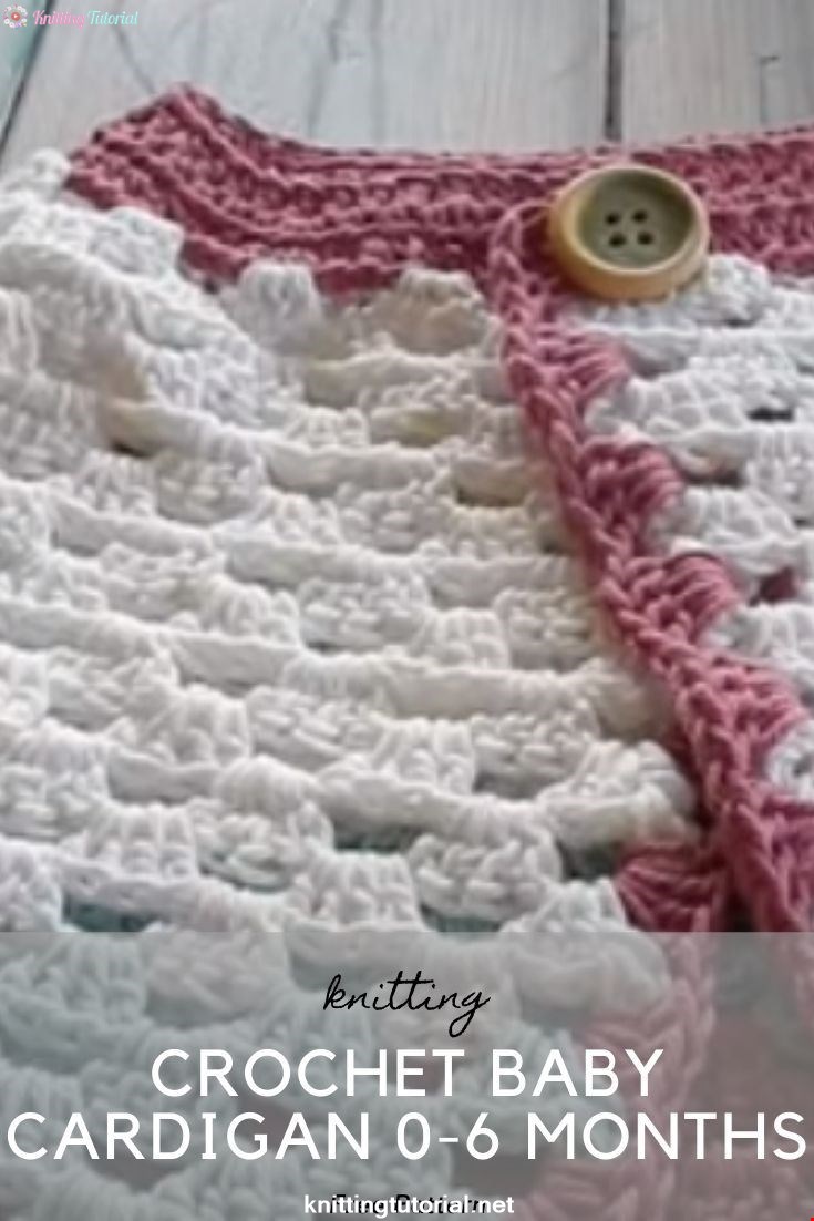 Crochet Baby Cardigan 0-6 Months